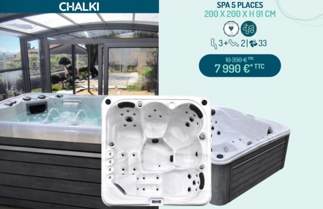 Spa Chalki 5 places - 200x200 cm
